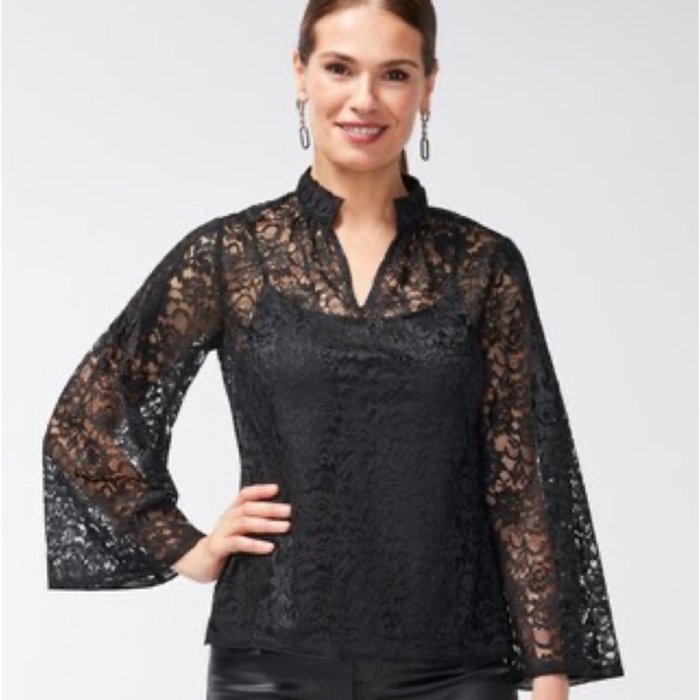 Chico's Lace Shirt sz 10